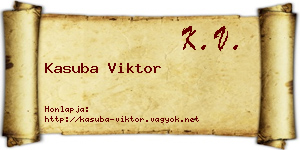 Kasuba Viktor névjegykártya